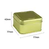 Caja Personalizada de Hojalata Cuadrada 77*77*42mm Grado Alimenticio Té Dulces Regalo Caja de Hojalata Retro Empaque