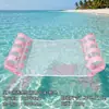 Nova Rede de Água de Tubo Duplo com Folhas Tropicais Entretenimento Aquático de Piscina Boia Inflável Espessa para Uma Pessoa