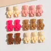 Zhen Tu Pendientes de Resina, Pasadores para el Cabello y Accesorios DIY Adorables de Oso Pequeño, Estilo Coreano, Doble Cara de Terciopelo, Dibujos Animados, para Mujeres