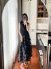 Vestido Bordado Láser con Flor Tridimensional para Primavera y Verano 2024 Tela de Malla Bordada Falda para Mujer Vestido Lindo de Hada