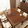Tapete para mesa de centro de sala de estar em PVC com impressão oca estilo chinês, à prova d'água e de óleo, toalha de mesa lavável, personalizável
