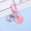 Accesorios Creativos de Metal con Forma de Corazón para Bricolaje, Colgante Llavero de Corazón Pintado, Corazón de Melocotón Colorido Lindo Estilo Fresco