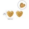 Exquisitos Mini Pendientes de Acero Inoxidable en Forma de Corazón para Mujer, Estilo de Nicho de Alta Gama, Diseño de Corazón Simple y Tridimensional