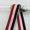 En stock 1-5cm poliéster borde diente patrón horizontal cinta rojo Blanco azul púrpura banda decorativa borde envoltura accesorios de ropa franja lateral