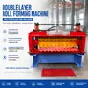 Máquina Prensadora de Tejas de Acero Color de Doble Capa, Equipo Grande para Tejas de Acero Color con Forma por Doblado en Frío, Máquina Prensadora de Tejas con Patrón de Ola de Agua