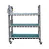 Estante de envejecimiento estante de prueba antiestático con ruedas estante de energía multicapa taller estante de almacenamiento de aleación de aluminio carrito móvil de rotación
