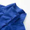 Ins Ropa de Mujer al por Mayor Estilo Europeo y Americano Transfronteriza Otoño Nuevo Casual Manga Larga Cuello Alto Botón Decorado Chaqueta Abrigo de Nylon