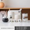 Conjunto de chá de viagem Panda portátil para uma pessoa Xícara expressa acampamento ao ar livre fofo simples uma chaleira três xícaras portátil para fazer chá