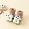 Calcetines para bebés recién nacidos de otoño e invierno, con forro polar de algodón, gruesos y cálidos, para hombres y mujeres, calcetines antideslizantes de tubo medio para el suelo 1