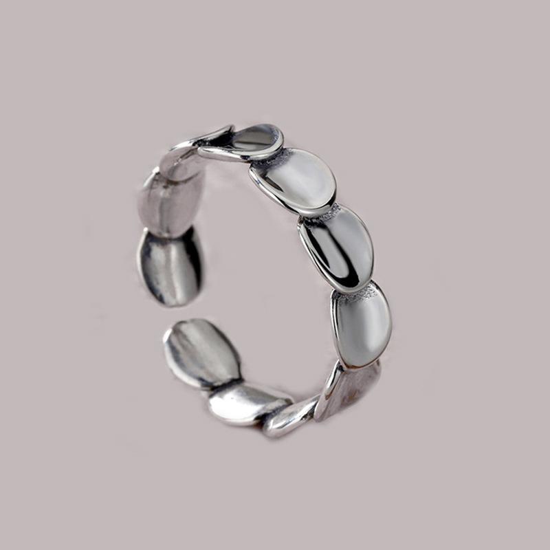 创意鳞片戒指女韩国时尚气质个性冷淡风光面圆形食指指环电商货源