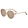 Nuevas Gafas de Sol Redondas de Moda Europeas y Americanas para Mujer, Gafas de Sol de Estilo Punk para Exteriores de Alta Gama con Protección Solar para Mujer, Venta al por Mayor Transfronteriza