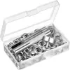 Vários Conjuntos de Kits de Ferramentas de Instalação de Ilhós de Cobre de Quatro Cores 6mm Embalados, Ilhós de Metal, Ilhós para Calçados, Fixadores de Ilhós de Metal