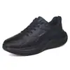Nuevos Zapatos Deportivos para Hombre, Zapatos Casuales Impermeables de Cuero para Hombre, Zapatos Ligeros para Correr con Suela Suave Antideslizante, Zapatos Negros para Viaje
