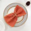 Guardanapo de Algodão Puro com Franjas e Borda Crua Amazon Toalha de Mesa de Casamento Guardanapo com Franjas Guardanapo de Gaze 100% Algodão