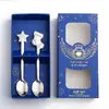 Conjunto de Colheres de Natal Transfronteiriças Aço Inoxidável Desenho Animado Homem de Gengibre Colher Papai Noel Colher Colher de Café Colher de Mistura para Sobremesa