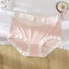 Contrastante cor modal sem traços mulheres cuecas hip-lifting barriga-lifting seda fundo cintura média-alta tamanho grande cuecas da menina