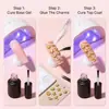 Pacote Misto de Acessórios Populares para Nail Art com Estrelas do Mar Douradas, Conchas, Cavalos-marinhos e Coqueiros para Decoração de Unhas DIY Atacado