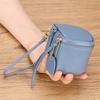 Monedero, Bolsa para Monedas, Bolso de Mano de Cuero PU para Llaves, Bolsa para Auriculares, Labial y Base Compacta