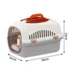 Caixa de Transporte para Gatos Específica para Companhia Aérea com Claraboia, Caixa de Transporte Respirável com Porta Dupla e Comedouro, Suprimentos Portáteis para Animais de Estimação para Uso em Carro