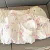 Pijama de Algodón Yunduo para Mujer Verano 2025 Nuevo Dulce y Lindo Cereza Manga Corta Pantalones Cortos Traje para Casa para Niñas Verano