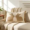 Funda de almohada de Pascua bordada de algodón y lino transfronteriza, funda de cojín decorativa, decoración festiva y elegante para el hogar
