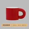 Caneca de Água de Cerâmica com Alto Valor Estético, Caneca Fofa e Cheinha, Caneca de Café com Alça Grande, Item de Presente com Padrões Impressos e Logotipo Personalizado
