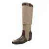 Couro bovino de primeira camada + forro interno de tecido, botas de cavaleiro com aumento de 6,5 cm de altura, botas de cano alto femininas, saltos altos de bico fino, botas over-the-knee de cor combinando para mulheres