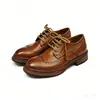 Zapatos Derby de Lujo Personalizados OEM/ODM de Cuero de Piel de Caballo Welt Goodyear Cosidos a Mano para Negocios