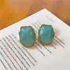 Pendientes de Titanio de Moda Europea y Americana Ondas Irregulares de Color Resina Múltiples Estilos Acero Inoxidable Ornamentos para Orejas de Temperamento de Nicho