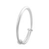 Pulsera de plata para niños de plata 9999 antigua mate sólida mate de empuje y extracción luna llena pulsera de plata para bebé simple moda