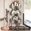 Estante de Almacenamiento para Baño con Ventosa para Montar en la Pared, para Esquina de Baño, Inodoro, Tocador, Almacenamiento en Pared, No Requiere Taladrar