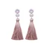 Pendientes de Borlas Europeos y Americanos de Estilo Étnico Transfronterizos Amazon, Pendientes de Botón de Semillas Únicos Hechos a Mano de Alta Gama, Accesorios para Mujer de Nicho