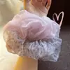 Esquema de Colores Rosa Pálido Morado de Baja Saturación~Atmósfera Suave y Romántica, Scrunchie Grande de Organza para Mujer