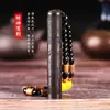 Nuevo estilo encendedor de soplado de sándalo soplado de fuego plegable a prueba de viento carga USB encendedor de cigarrillos creativo para novio