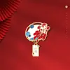 Insignia de Metal Versátil de Nicho Estilo Chino de Fortuna y Buena Suerte Broche Decorativo Personalizado para Ropa, Bolsos y Regalos