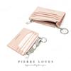 Mini Porta-Chaves e Moedas Fino Compacto Estilo Coreano Padrão Crocodilo Porta-Cartões Color Block Duas em Um Pequeno Porta-Cartões Estilo Chanel com Zíper