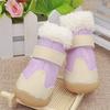 Kbl Nuevo Cálido y Engrosado Pu Cómodo Terciopelo Zapatos para Mascotas Tendón Fondo Antideslizante Perro Otoño e Invierno Perros de Tamaño Pequeño