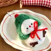 Pingente de boneca de pelúcia de Natal, brinquedo de desenho animado do Papai Noel, chaveiro de bolsa, pequena decoração para pendurar de presente