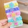 Toalla acrílica de dibujos animados para niña, anillo para el intestino grueso, color arcoíris, bonitos y cálidos accesorios para el cabello
