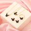 Collar de Gota de Mariposa Blanca con Esmalte, Exquisito, Sencillo y Versátil, Moda de Nicho, Cadena de Clavícula de Alta Gama, Set de Collares Elegantes