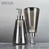 Frasco Cônico Personalizado de 320ml para Loção 28 Dentes Plástico PET Frasco Cabeça de Bomba de Pressão Processo Cinza Translúcido Personalizado