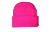 Gorro de Punto Transfronterizo Amazon Más Vendido Suministro Directo de Fábrica En Stock Panel de Luz Acrílico Versátil Europeo y Americano para Adultos Gorro Fluorescente para el Frío