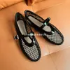 Sandalias de Estilo Red de Pesca Nuevas Transfronterizas Europeas y Americanas, Sandalias de Talla Grande, Zapatos Mary Jane para Mujer, Dorados Huecos al por Mayor Talla Grande