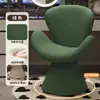 Banqueta de maquiagem estilo creme, banqueta de toucador popular online, cadeira para penteadeira de quarto de casa, cadeira criativa em formato de concha giratória de designer