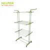 Estante de Secado de Ropa de Piso Multicapa con Ruedas Universales, Móvil, Plegable, Estante para Ropa de Balcón para el Hogar, Estante Multifuncional para Colgar y Almacenar Ropa