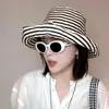 Sombrero de pescador de primavera y verano para mujer, nuevo sombrero para el sol, sombrero de moda tipo cubeta, cabeza grande Wai, sombrero para el sol de verano, sombrero para el sol de ala ancha