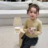 Pear Sugar Roupa Infantil Conjunto Outono para Meninas Novo Casual Desenho Animado Jaqueta Infantil Top Calça Classe A Roupas para Bebê Menina