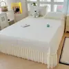 Cobertor de cama acolchoado espesso A-class para transmissão ao vivo cobertor de cama cobertor de cama mãe e bebê estilo coreano cobertor de cama de renda protetor de cama grosso cor sólida