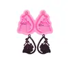 Brincos de alienígena chaveiro de silicone molde de gota epóxi joias artesanais DIY