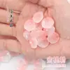 20 Pétalas e Folhas Glaceadas de Espuma d'Água Rosa Pêssego para Grampo de Cabelo Headdress Estilo Antigo Materiais de Produção da Dinastia Han